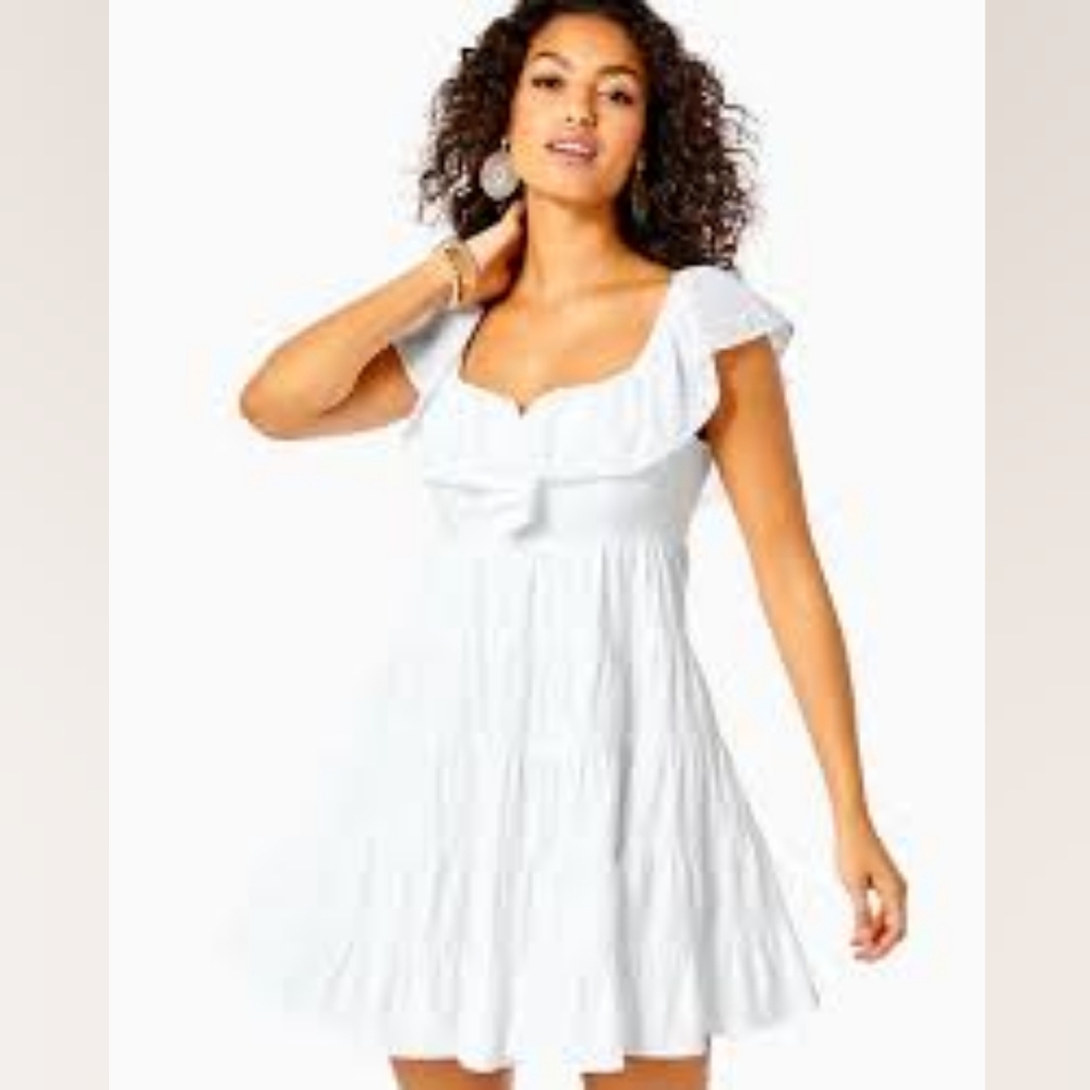 Lilly Pulitzer NWT Emie Dress, resort white. Size 14